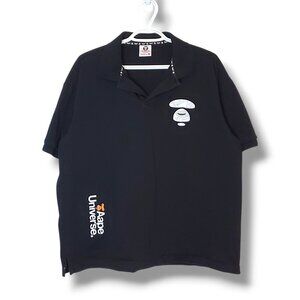 AAPE BAPE Polo Short Sleeve Shirt Black Size L